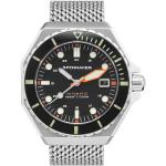 Spinnaker Mens 44mm Dumas Automatic Nightfall Black 3 Hands Watch with Solid Stainless Steel Bracelet SP-5081-11