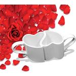 Duo tazze romantiche s''emboîtent cuore