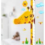 Adesivi murali gialli a tema giraffa con animali 