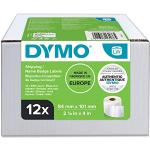 DYMO LW etichette per spedizioni grandi, 54 mm x 101 mm, 12 rotoli da 220 etichette facilmente staccabili (2640 etichette), autoadesive, per etichettatrici LabelWriter, originali