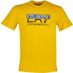 Magliette & T-shirt Regular Fit scontate gialle S di cotone mezza manica per Uomo Emporio Armani 