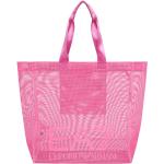 Portafogli scontati rosa in PVC con cerniera per Donna Emporio Armani 