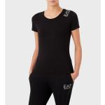 Magliette & T-shirt nere 3 XL taglie comode di cotone mezza manica con scollo rotondo per Donna Emporio Armani 
