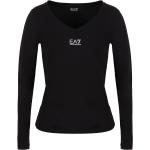Magliette & T-shirt nere S di cotone con scollo a V con scollo a V per Donna Emporio Armani 