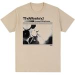 EAPHROWER After Hours The Weeknd T-Shirt Stampata, Cantante Hip Hop Casual Vintage Manica Corta Pullover, Uomini E Donne Moda Casual Cotone Felpa Top (XS-3XL) (L,Khaki)