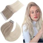 Extension adesive bianche per capelli biondi 