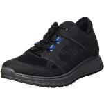 Sneakers basse larghezza E casual nere numero 43 di tessuto sintetico con stringhe per Uomo Ecco Exostride 