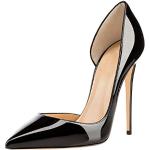 Sandali eleganti neri numero 37 tacco stiletto con tacco per Donna Edefs 