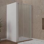 Eden Porta doccia in PVC 80 cm a soffietto riducibile reversibile