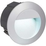 Eglo Faretto LED da incasso per esterni Zimba, 1 luce, lampada da parete in alluminio pressofuso, colore: argento, diametro: 12.5 cm, IP65