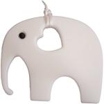 Elefante Giocattolo Dentaruolo In Silicone Senza BPA perlLa Dentizione, 12 Colori (bianco)
