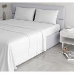 Lenzuola matrimoniali bianche 170x200 cm in microfibra sostenibili Italian Bed Linen 