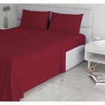 Lenzuola matrimoniali scontate bordeaux 170x200 cm in microfibra sostenibili Italian Bed Linen 