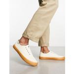 Element - Sneakers di tela color crema con suola in gomma-Bianco
