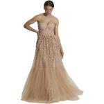 Elisabetta Franchi, Red Carpet Dress With Micro Flower Embroidery Rosa, Donna, Taglia: 42 IT