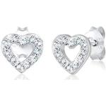 Orecchini eleganti in argento artigianali con cuore per Donna Elli 