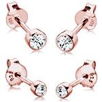 Set orecchini eleganti rosa in argento artigianali per Donna Elli 