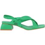 Sandali verdi numero 39 tinta unita con punta quadrata con allacciatura elasticizzata con cinturino per Donna Elvio Zanon 