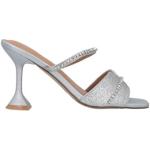 Sandali gioiello larghezza A numero 36 tinta unita con glitter con punta quadrata tacco a rocchetto per Donna Emanuelle Vee 