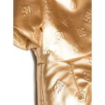 Abiti scontati dorati S in viscosa all over con scollo tondo mezza manica a manica corta per Donna Dolce&Gabbana Dolce 