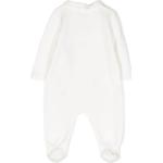 Tutine scontate bianche 3 mesi in misto cotone all over per neonato Emporio Armani di Farfetch.com 