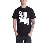 Eminem T Shirt Slim Shady Letter Script Logo Ufficiale Uomo nuovo nero