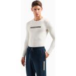 Magliette & T-shirt Slim Fit scontate bianche M di cotone per Uomo Emporio Armani 