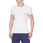 Magliette & T-shirt bianche M di cotone tinta unita mezza manica con scollo rotondo per Uomo Emporio Armani 