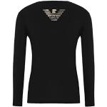 Magliette & T-shirt nere L a girocollo manica lunga con scollo rotondo per Uomo Emporio Armani 