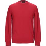 Pullover rossi XXL taglie comode di lana tinta unita da lavare a mano per Uomo Emporio Armani 