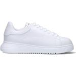 Sneakers bianche numero 42 con tacco da 3 cm a 5 cm per Uomo Emporio Armani 