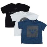 T-shirt manica corta di cotone tinta unita mezza manica 3 pezzi per neonato Emporio Armani di YOOX.com con spedizione gratuita 