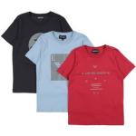 T-shirt manica corta rosse di cotone tinta unita mezza manica 3 pezzi per bambino Emporio Armani di YOOX.com con spedizione gratuita 