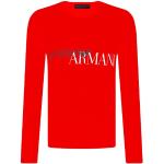 Magliette & T-shirt rosse M manica lunga con scollo rotondo per Uomo Emporio Armani 