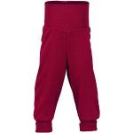 Engel Natur, pantaloni da ombelico, 100% lana kbT, Rosso mélange., 74-80 cm