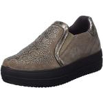 Sneakers larghezza D casual grigie numero 42 in pelle di camoscio per Donna Enval soft 
