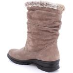 Scarpe invernali larghezza D grigie numero 35 in pelle di camoscio per Donna Enval soft 