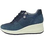 Sneakers stringate larghezza D casual blu numero 38 con stringhe per Donna Enval soft 