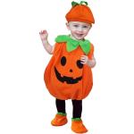 EOZY-Costume da Pumpkin Costume cosplay di Halloween Carnevale Costume da Zucca con cappello Copriscarpe per Bambini Ragazzi 4-12 anni (Altezza 80-90 CM)