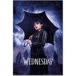 Grupo Erik: Poster Mercoledì Addams - Umbrella | Poster da parete Wednesday Addams, 61 x 91,5 cm, Poster da muro con carta lucida e incorniciabile, Decorazione casa, Mercoledì Addams Gadget