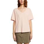 Magliette & T-shirt rosa S taglie comode di cotone Tencel con scollo a V per Donna Esprit 