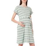 ESPRIT Dress Short Sleeve Stripe Vestito, Frosty Green-311, L Donna