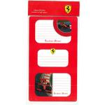 Etichette Nome Quaderno per la scuola,Ferrari, formato 7,6 x 3,5 cm, contenuto confezione: 9 Etichette