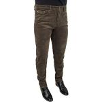 Pantaloni sartoriali casual marroni di cotone per Uomo 