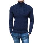 Pullover blu XL in ciniglia per Uomo 