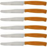 Set di coltelli arancioni in acciaio inox inossidabili da cucina Excelsa 