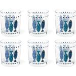 Excelsa set 6 bicchieri Ocean vetro 7,5x7,5x8,5 cm blu - blue glass 63584