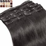 Extension nere naturali volumizzanti per capelli lunghi con capelli veri 