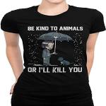 faci Keanu Reeves Movie T-Shirt, Be Kind to Animals Or I Kill You Men's Tee XL