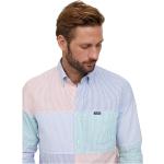 Camicie Oxford color block blu XXL taglie comode di cotone per Uomo Faconnable 